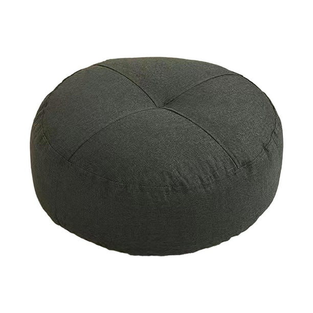 Cojín de suelo redondo Cojín de suelo Cojín de meditación decorativo Cojín de asiento para Gris oscuro