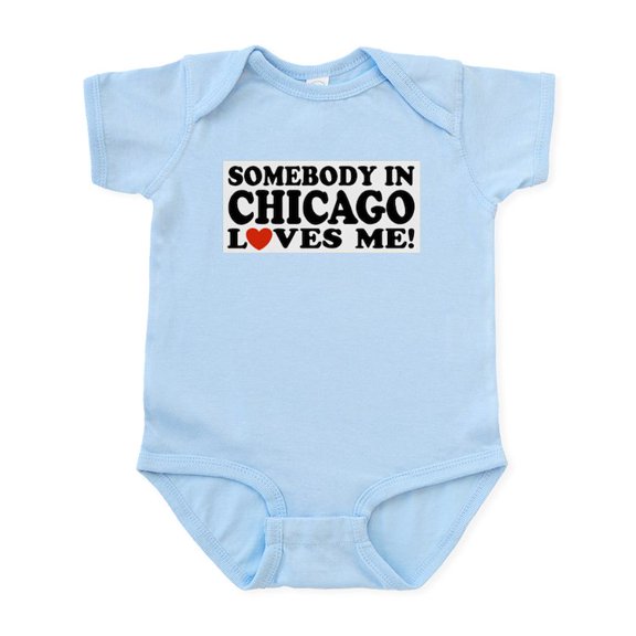 CafePress - Somebody In Chicago Loves Me Infant Bodysuit - Baby Light Bodysuit, Size Newborn - 24 Months