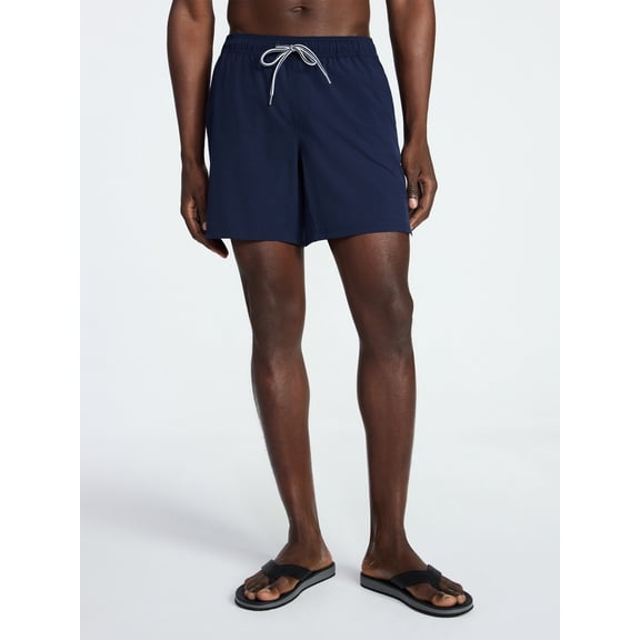 George Men's and Big Men's Performance Lined Swim Trunks, 5" Inseam, Sizes S-3XL