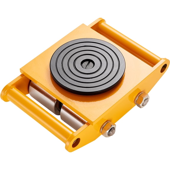 VEVOR 4PCS Machinery Skate Dolly, 26455LBS/12T Industrial Machinery Mover, Heavy Duty Carbon Steel Machinery Moving Skate & 4 Carbon Steel Wheels and 360° Rotation Non-Slip Cap for Warehouse