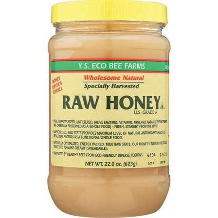 YS Organic Bee Farms Raw Honey – Allergen-Free, 22 oz (623 g)