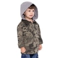 thumbnail image 3 of Wonder Nation Toddler Boys' Button Down Flannel Shirt with Hood, Sizes 12M-5T, 3 of 6