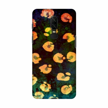 Aquatic Brush - OnePlus 6 Case - Leopard - Brushed Organic Spots With Aquatic Grunge, Hard Plastic Back Cover, Slim Profile Cute Printed Designer Snap on Case with Screen Cleaning Kit