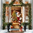 thumbnail image 5 of CREATITOY Christmas door cover Santa Claus reindeer door curtain festive party decoration door hanging door cover decoration, 5 of 6