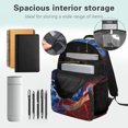 thumbnail image 5 of Jeiento Baseball 4 Piece Girls School Backpack Set with Lunch Box Pencil Case Water Bottle Holder American Flag 17 Inch Large Capacity Schoolbag with Adjustable Padded Straps for Elementary, 5 of 7