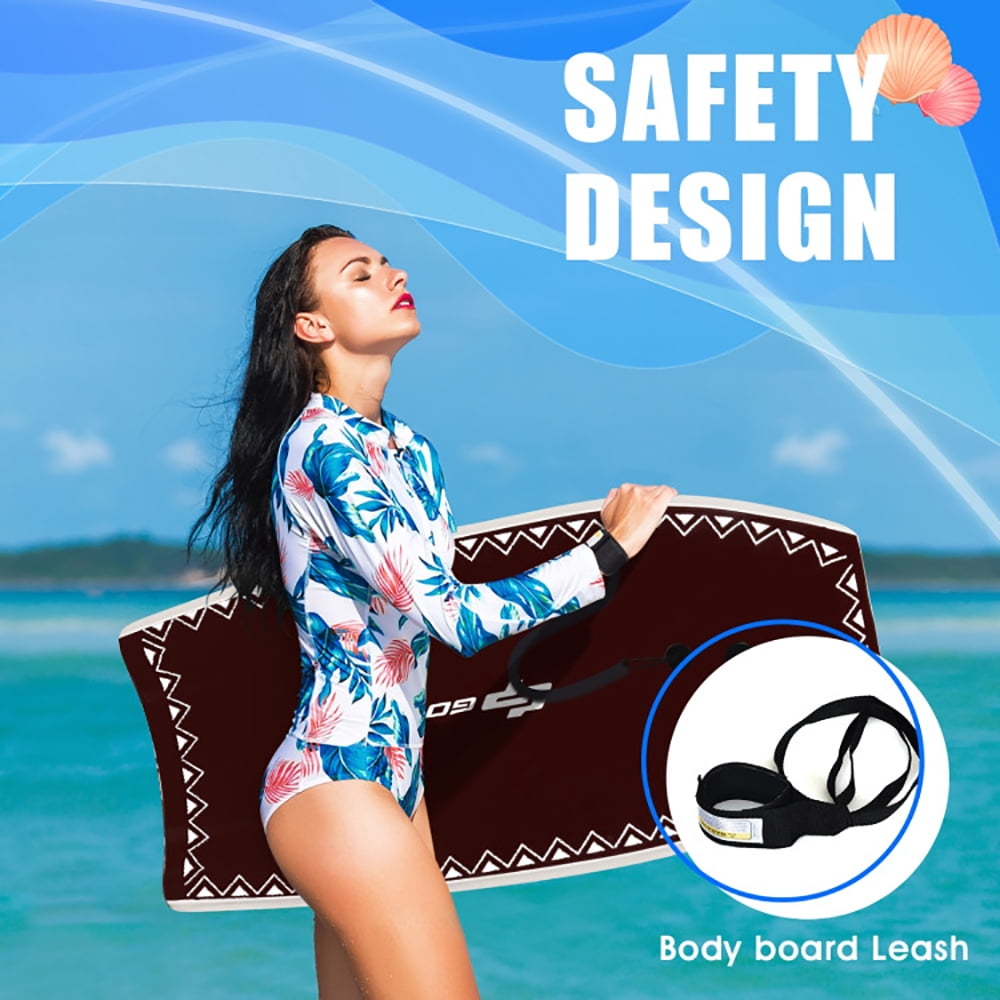 Spaco 37 Inch Lightweight Surfboard With Fin EPS Core for Kids and Adults-M, Performance Fish Soft Top Surfboard for Kids and Adult
