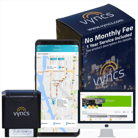 - Vyncs No Monthly Fee Connected Car GPS Tracker Trips Engine Diagnostics Driving Alerts Optional Roadside Assistance