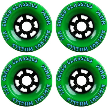 Bigfoot Longboard Wheels 90mm 78a Cored Classics Green (Set of 4)