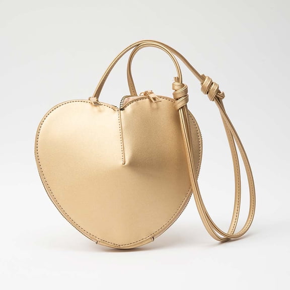 Faux Leather Heart Shaped Crossbody Bag