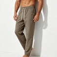 thumbnail image 4 of Zpzdpjkx Mens Solid Tapered Athletic Pants Elastic Drawstring Waist Quickly Dry Breathable All Season Outdoor Training Walking Casual Pants for Mens, 4 of 4