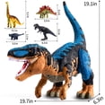 thumbnail image 4 of Juguete de dinosaurio BlMukce Large Tyrannosaurus Rex con más de 10 dinosaurios, 4 of 8