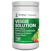 Dr. Berg Veggie Solution - Greens Superfood Powder - Raspberry & Lemon, 110 Servings