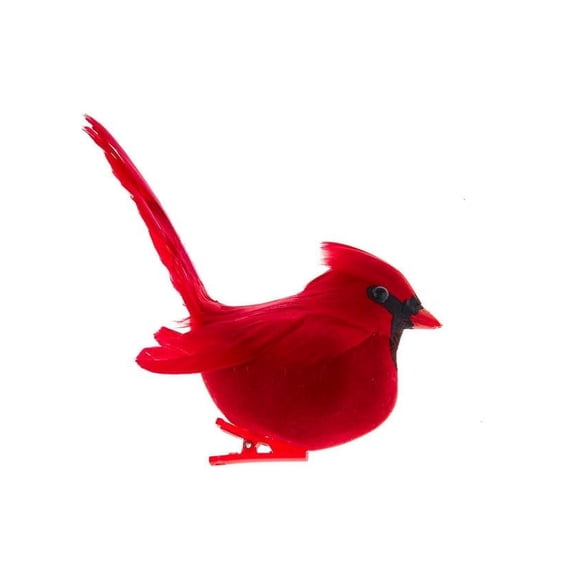 Tail Up Male Cardinal Clip-On Ornament