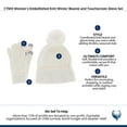 thumbnail image 4 of CTM  Embellished Knit Winter Beanie and Touchscreen Glove Set (Women), 4 of 4