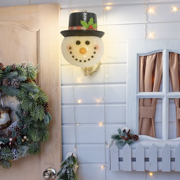 Pantalla de Navidad Puerta Colgante Muñeco de nieve Lámpara Colgante Pantalla de calle Wmkox8yii FSASFJB374