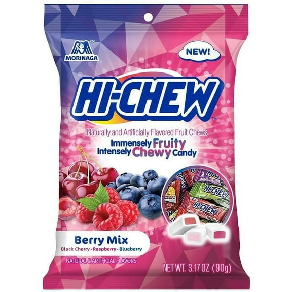 Hi-Chew Berry Mix, 3.53 oz (Pack of 6) – Bursting Fruity Chewy Candy
