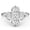 C-Silver, variant on Flydeer Multi-Layer Crossover Design with White Zirconia 925 Sterling Silver Geometric Openwork Ring Minimalist Stackable Jewelry for Women in Her Size 7