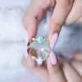 thumbnail image 5 of Rosec Jewels Oval Ethiopian Opal Engagement Ring with Diamond - 0.9 Carat Opal Solitaire Ring for Women - AAA Grade, 10K Yellow Gold, US 7.50, 5 of 9