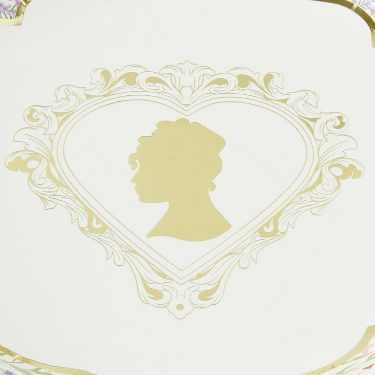 Netflix's Bridgerton Dinner Plate, Floral Pattern, Multi-Color, Disposable, Paper, 9 inch, 8 Count