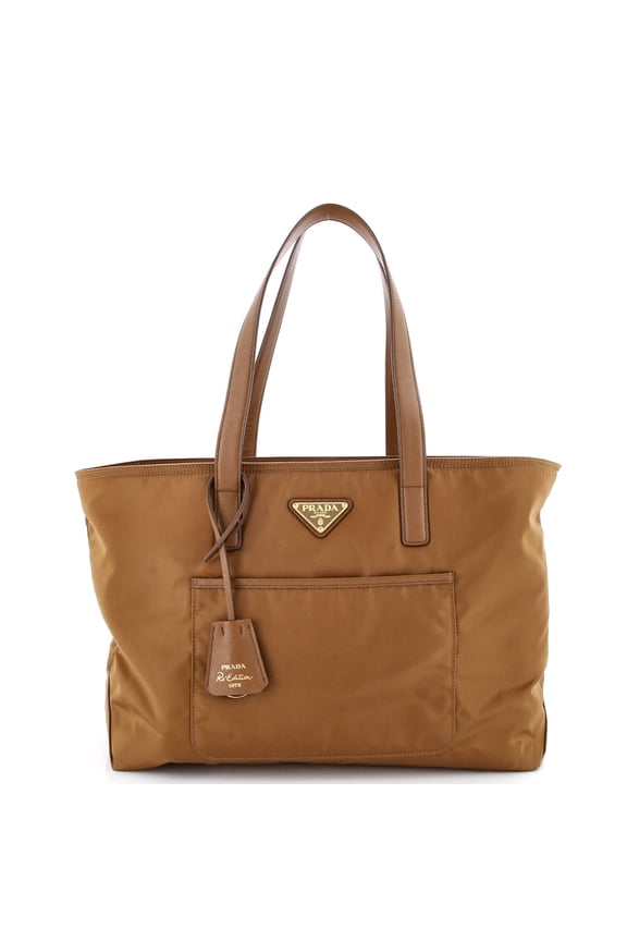 Pre-Owned Re-Edition 1978 Pocket Tote Re-Nylon with Saffiano Leather Medium By Rebag