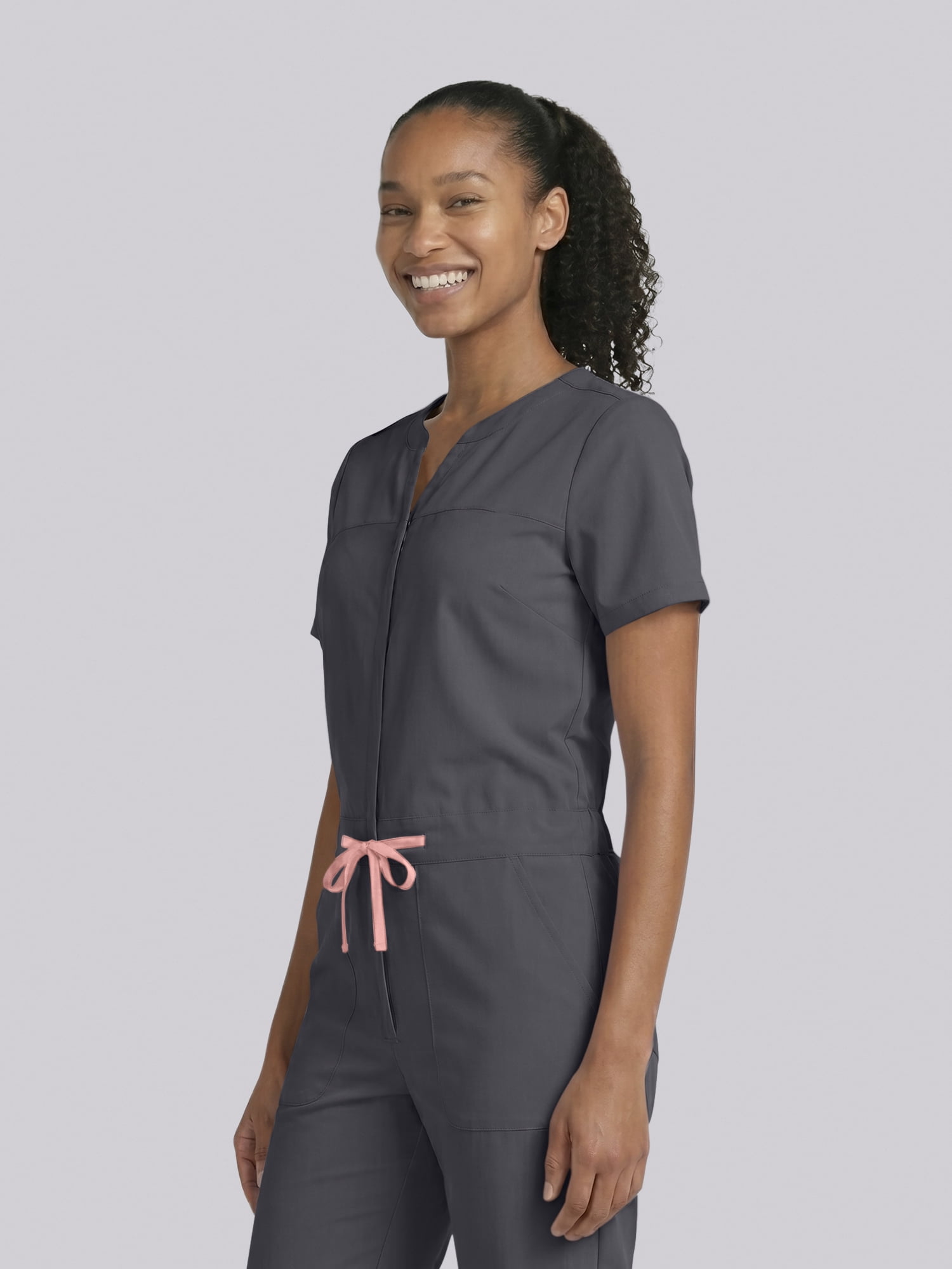 Scrubstar Ultimate Women’s Antimicrobial Drawstring Straight Leg Scrub Jumpsuit, Sizes XS–2XL