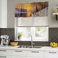 thumbnail image 5 of 2 Pack Valances for Windows, Winter Sunset Window Valances for Living Room/Bedroom/Bathroom, Nature Snow Forest Landscapes Light Filtering Kitchen Curtain Valance Window Treatment 42"W x12" L, 5 of 9