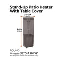 thumbnail image 2 of Classic Accessories 32" x 32" x 84" Gray Round Patio Table Cover, 2 of 13