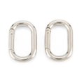 thumbnail image 1 of Zinc Alloy Spring Gate Rings Oval Platinum 31x20x4mm Inner Diameter: 22.5x12mm, 1 of 3