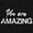 Black, variant on You Amazing Inspiring Motivated Womens Slim Fit Graphic Tee Brisco Brands S