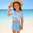 thumbnail image 2 of Edvintorg Swimsuits for Girls Fashion Printed Spaghetti Straps Swimwear and Cover Up Skirt Bottom Girls 4 Piece Bathing Suit Size 8-13, 2 of 7