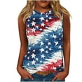 thumbnail image 2 of Red White and Blue Tank Tops for Women Women Fourth of July Tank Memorial Day Tank Women 4th of July Womens Top Women's Casual Independence Day Sleeveless Round Neck Tops, 2 of 4