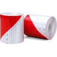 thumbnail image 1 of 2 Piezas Cinta Reflectante Etiqueta de Advertencia de Seguridad Película Reflectante Blanco Rojo, Cinta Fluorescente Etiqueta de Seguridad para Visibilidad Nocturna 5 cm x 3 m Sincero Electrónica, 1 of 5