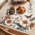 thumbnail image 3 of American Vintage Flowers Placemats Set of 2, Country Butterflies Retro Texture Non-Slip Place Mats Washable Table Mats for Kitchen Dining Table Decorations Indoor/Outdoor, 3 of 9
