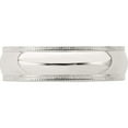 thumbnail image 4 of Sterling Silver Ss 6mm Comfort Fit Milgrain Size 13 Band Made In United States qcfm060-13, 4 of 5