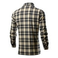 thumbnail image 5 of USNSM Mens Flannel Plaid Shirts Long Sleeve Dress Shirts for Men Classic Fit Business Casual Button Down Shirt Tops White XL, 5 of 5