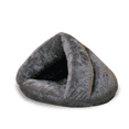 thumbnail image 1 of TheFound Nid en Peluche pour Animal Forme Triangle Couleur Unie Doux Chien Chat Lit de Couchage, 1 of 5