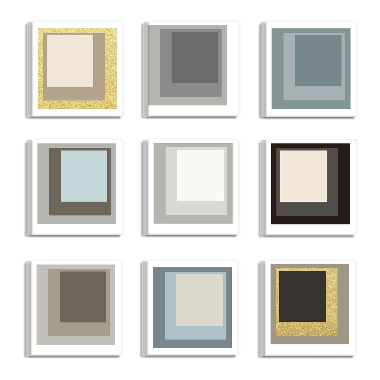 The Stupell Home Decor Collection Bold Modern Squares by In House Art 9 Piece Canvas Wall Art Set