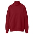 thumbnail image 4 of Nowekniz Women's Loose High-Neck Long-Sleeve Pullover Sweatshirt With Thumbholes, 4 of 9