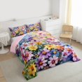 thumbnail image 3 of Feelyou Blooming Groovy Flower Bedding Comforter Set, Rustic Daisy Floral Plant Twin Comforter Sets, Modern Artwork Reversible Bedding Set, Lightweight Room Decor, 2 Pieces, 3 of 8