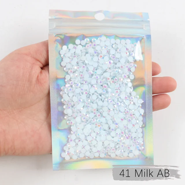 Strass en Résine Flatback, Strass Ronds en Gelée, Non Hotfix Gemmes de Cristal pour DIY, Vêtements, Lunettes, Maquillage Visage, Manucure