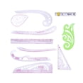 thumbnail image 2 of Juego de 10 reglas curvas para sastres, confección de patrones, reglas transparentes para diseño de moda y manualidades., 2 of 7