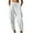 White, variant on BLVB Harem Pants for Women Summer High Waist Elastic Taper Leg Lounge Pant Casual Loose Boho Beach Trousers with Pockets