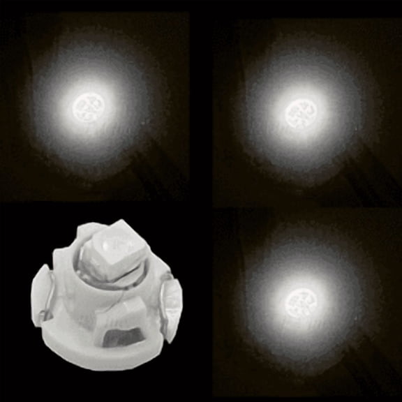 PA LED 10PCS T4.2 12V Auto LED Dash Board Cluster Gauges Lights Bulbs Compatible (White)