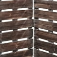 thumbnail image 5 of 4 Panel Wooden Room Divider with Horizontal Planks, Brown - Saltoro Sherpi, 5 of 6