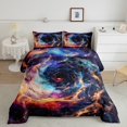 thumbnail image 2 of Manfei Natural Landscape Bedding Comforter Set,Colorful Universe Twin Comforter Sets,Galaxy Starry Night Bedding Set For Kids,Super Cozy Room Decor Reversible,2-Piece, 2 of 8