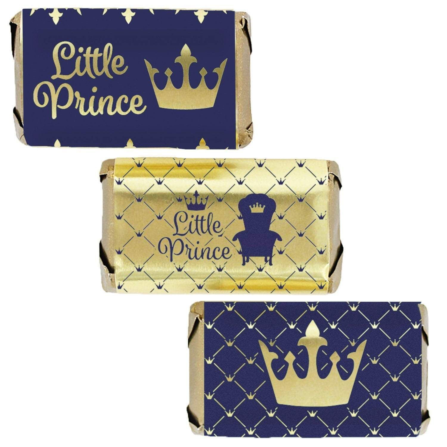 Baby Shower Kit Kat Wrappers 6 Personalised Blue Prince Birthday Party 