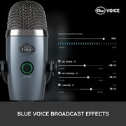 Blue Yeti Nano Professional Condenser USB Microphone with Multiple Pickup Patterns & No-Latency Monitoring for Recording and Streaming on PC & Mac - Shadow Gray