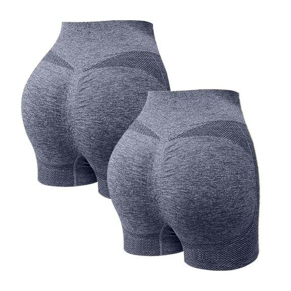 YABCSAZ Women's Yoga Shorts with Pockets, Compression Workout Shorts Athletic Shorts Underpants Soft Csual Short Leggings Hiking Running Gym Shorts Plus Size Biker Shorts for Women 2Pack