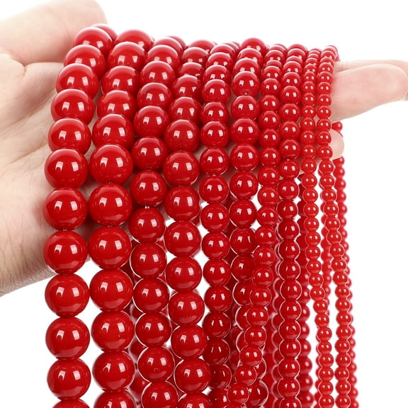 Nvzi-c 8mm natural stone bead DIY jewelry accessories, personalized red natural stone semi-finished bracelet, necklace accessories