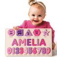 thumbnail image 1 of Puzzle Zuzu Puzzle para niños pequeños con nombre personalizado de 1 a 3 años, 1 of 9